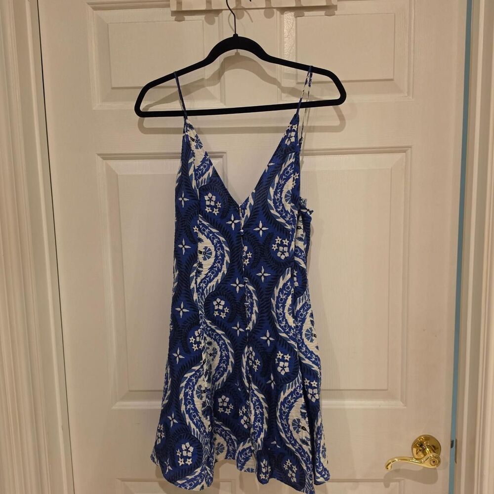 H&M Women's Floral and Paisley Blue Dress